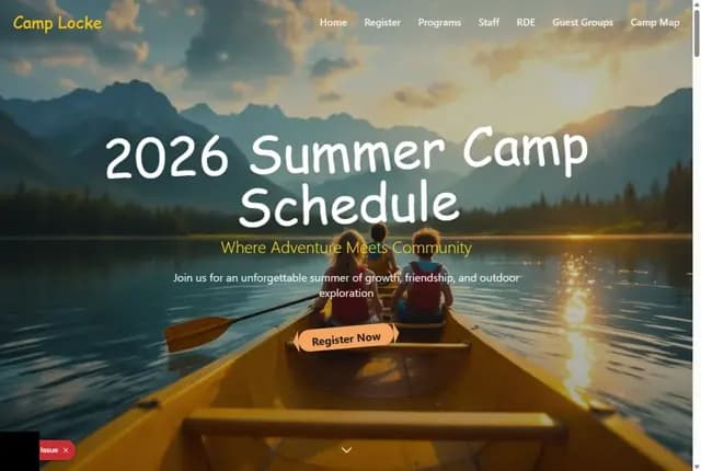2026 Summer Camp Schedule