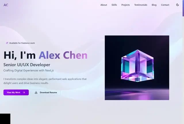 Elegant Developer Portfolio