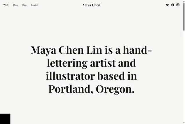 Maya Chen Lin is a hand-lettering artist and illustrator based in Portland, Oregon.